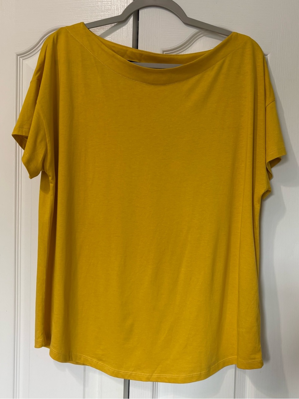 Boden Women’s Mustard Yellow Short Sleeve Boatneck Top Size US 14 BNWT